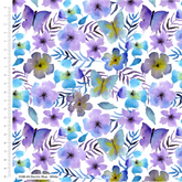 Vivid Watercolours by Debbie Shore Make+Believe 100% Organic Cotton 112cm Wide Digitally Printed Fabric for Crafting, Quilting, Dressmaking